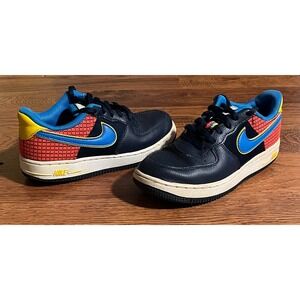Nike Air Force 1 Low Kids Obsidian Blue Crimson Sneakers Size 1.5Y